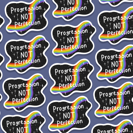 Progression Not Perfection Sticker