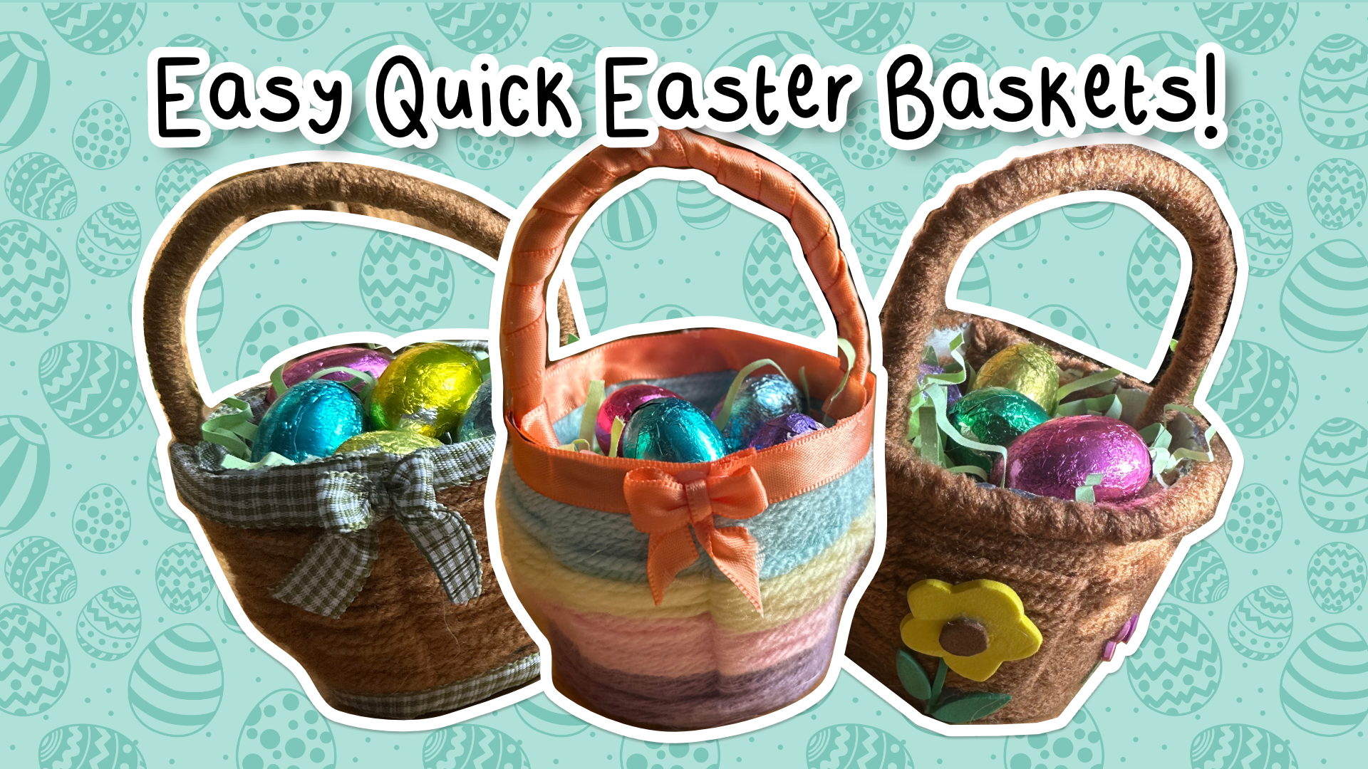 Mini Easter Baskets, Super Easy and Quick Craft