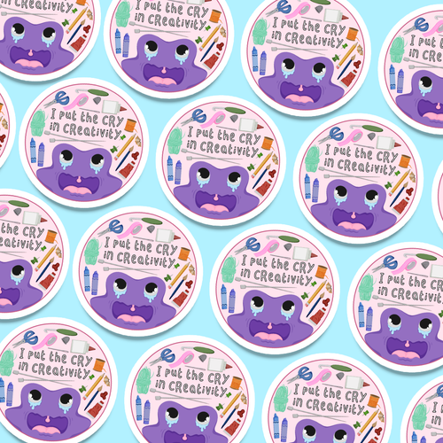 'I Put The Cry In Creativity' Sticker