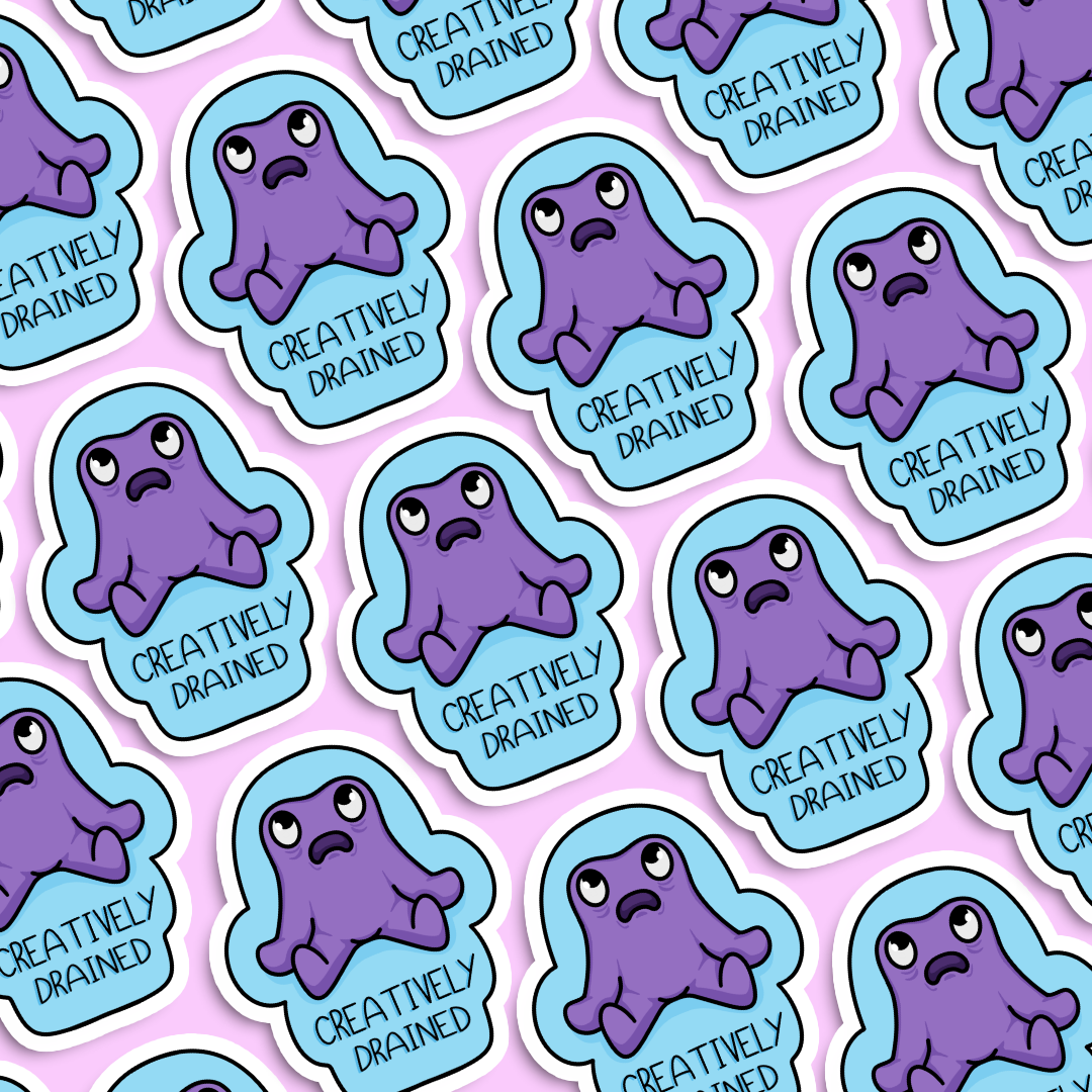 Creatively Drained Sticker