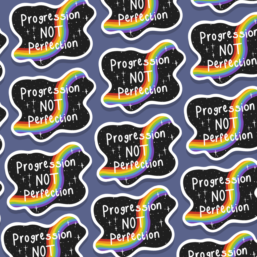 Progression Not Perfection Sticker